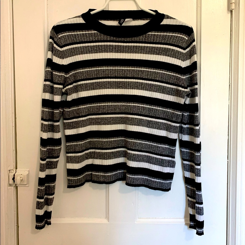 H&M Striped Long-Sleeve Sweater